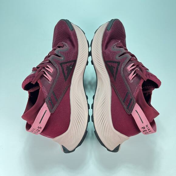 Nike Pegasus Trail 2 Dark Beetroot Lace Up Running Shoes CK4309-600 Women's Sz 8 - Picture 7 of 11